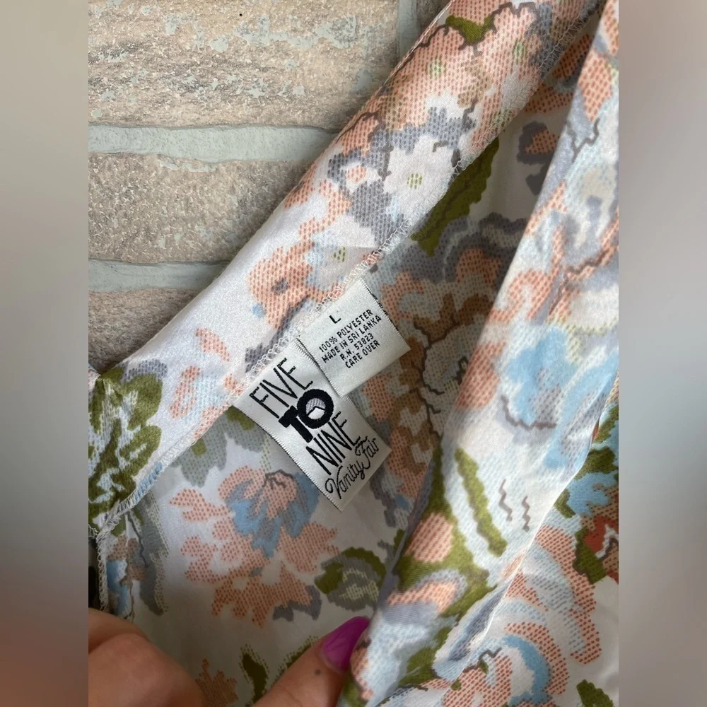 Vanity Fair Five to Nine  Floral pajamas Large‎ - Picture 2 of 6